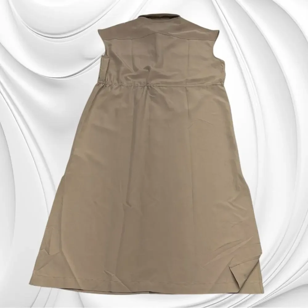 OLD NAVY Women’s Small Tan Sleeveless Shirt Dress - Picture 5 of 5